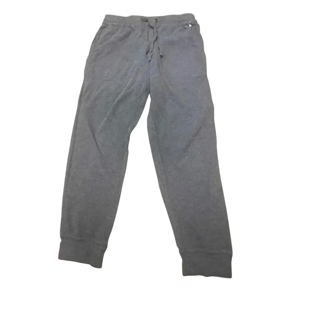 Polo Ralph Lauren Mens Gray Waffle Knit Jogger Sweatpants Size Medium M lounge